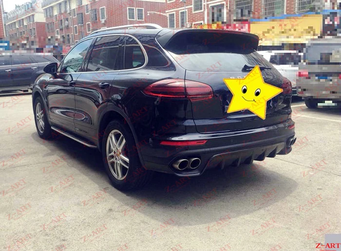 Z-ART задний диффузор из углеродного волокна для Porsche Cayenne, задняя Губка из углеродного волокна для Cayenne 958,2, задний подбородок из углеродного волокна