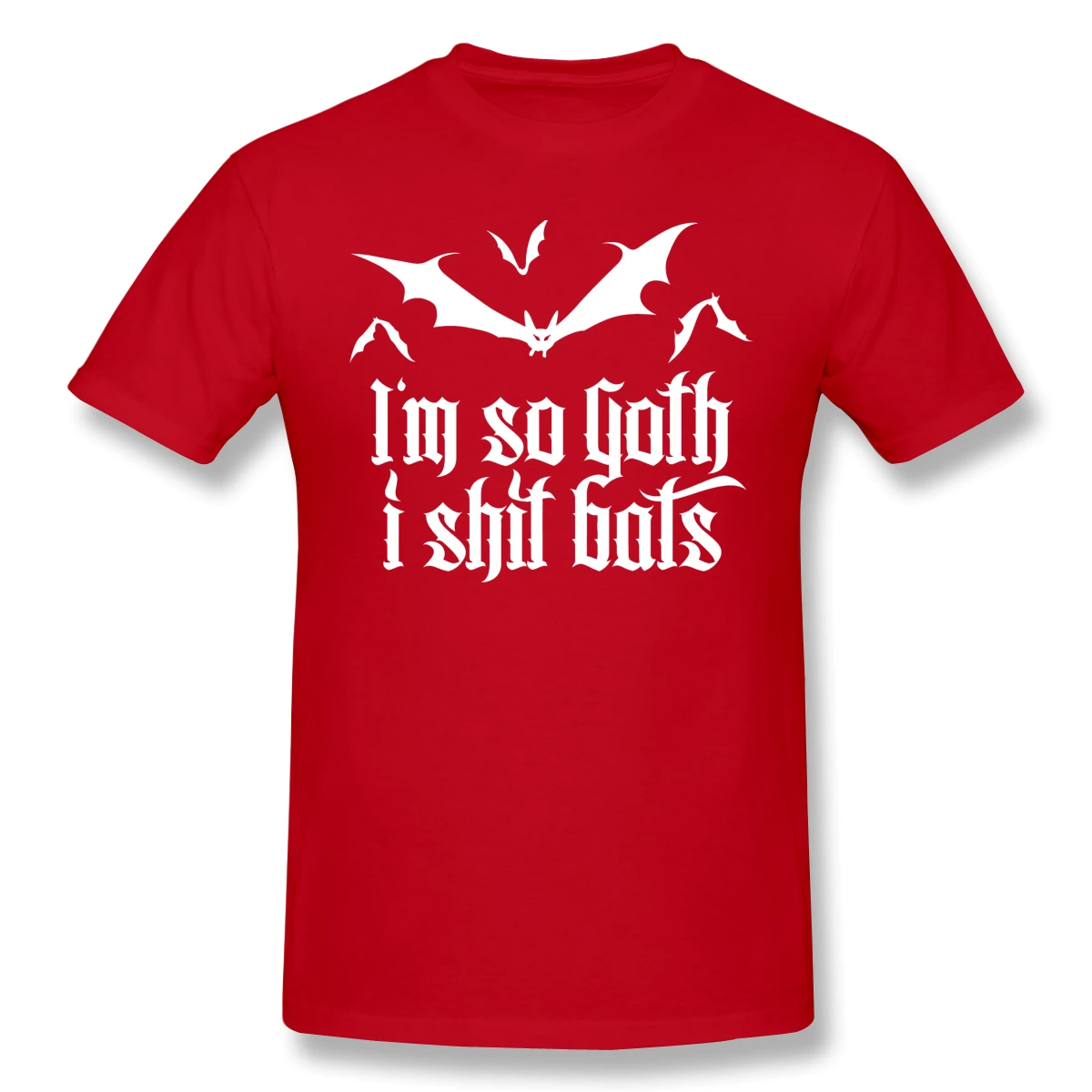 Новая летняя футболка I'm So Goth I держать летучие мыши № (белая) из хлопка с