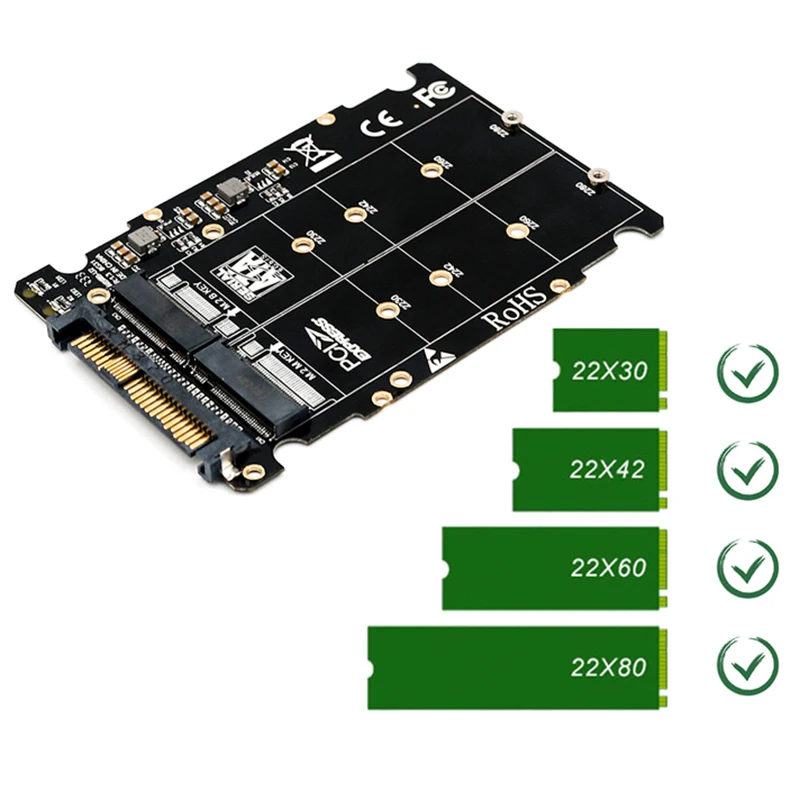 M.2 Ssd в U.2 адаптер 2в1 Nvme и Sata-Bus Ngff Pci-E Sff-8639 Pcie M2 конвертер для настольных компьютеров
