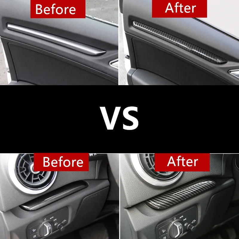 Декоративная накладка на приборную панель из АБС пластика для Audi A3 8V 2014 18 S3 2017