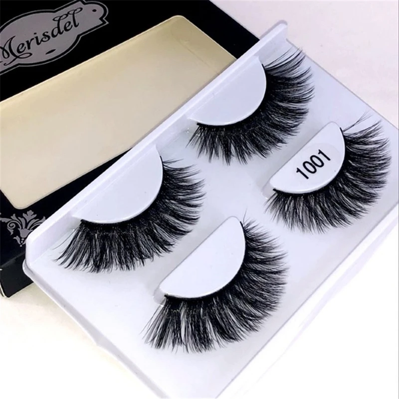 2 пары натуральных накладных Искусственные ресницы длинные Макияж 3d норковые