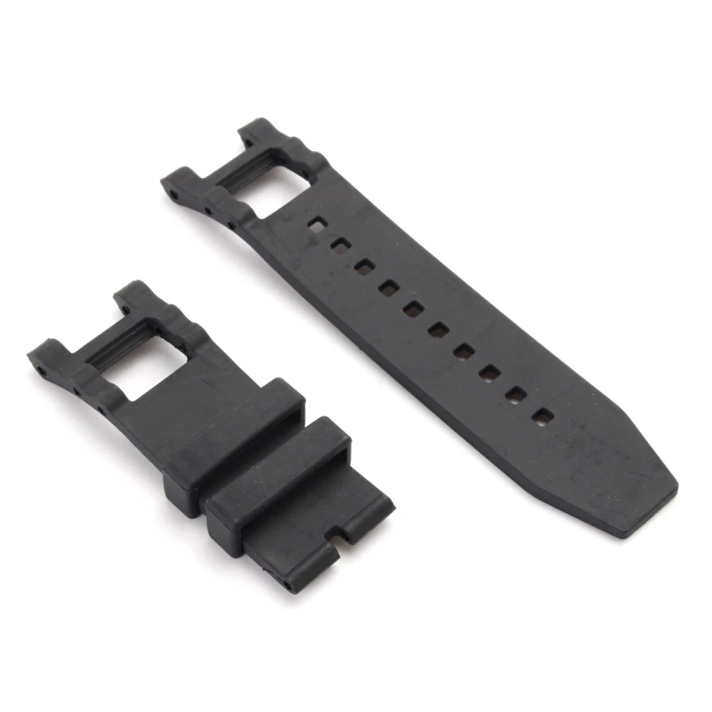 

28mm Black Watch Band Replacement Watch Strap PVC Soft Rubber Wristband With Repair Tool Accessories