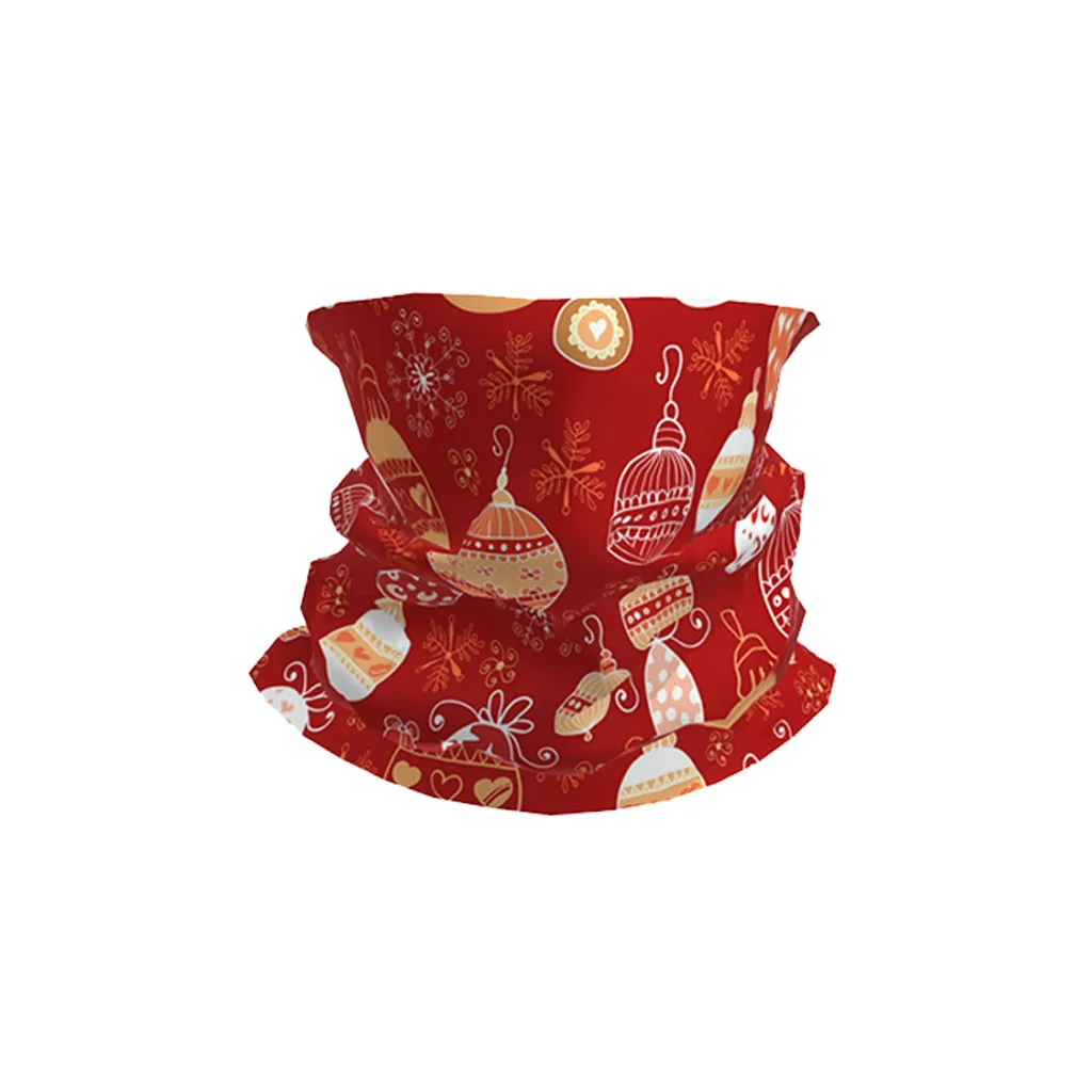 

#H25 Christmas Pattern Printing Outdoor Scarf Turban Riding Washable Scarf Neck Tube Neck Men And Women Sports Hiking Scarves