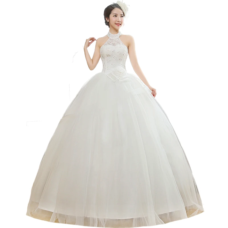 Свадебное платье LAMYA с лямкой на шее новинка 2020 корейский стиль невесты и