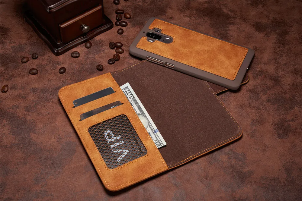 Retro Card Wallet Flip Removable Back Leather Case for Huawei Mate 9 P20 Pro Plus Lite NOVA 3E Magnetic Cover |