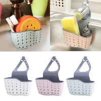 kitchen adjustable storage basket bag silicone sink shelf soap sponge drain rack faucet holder bathroom holder sink accessories
