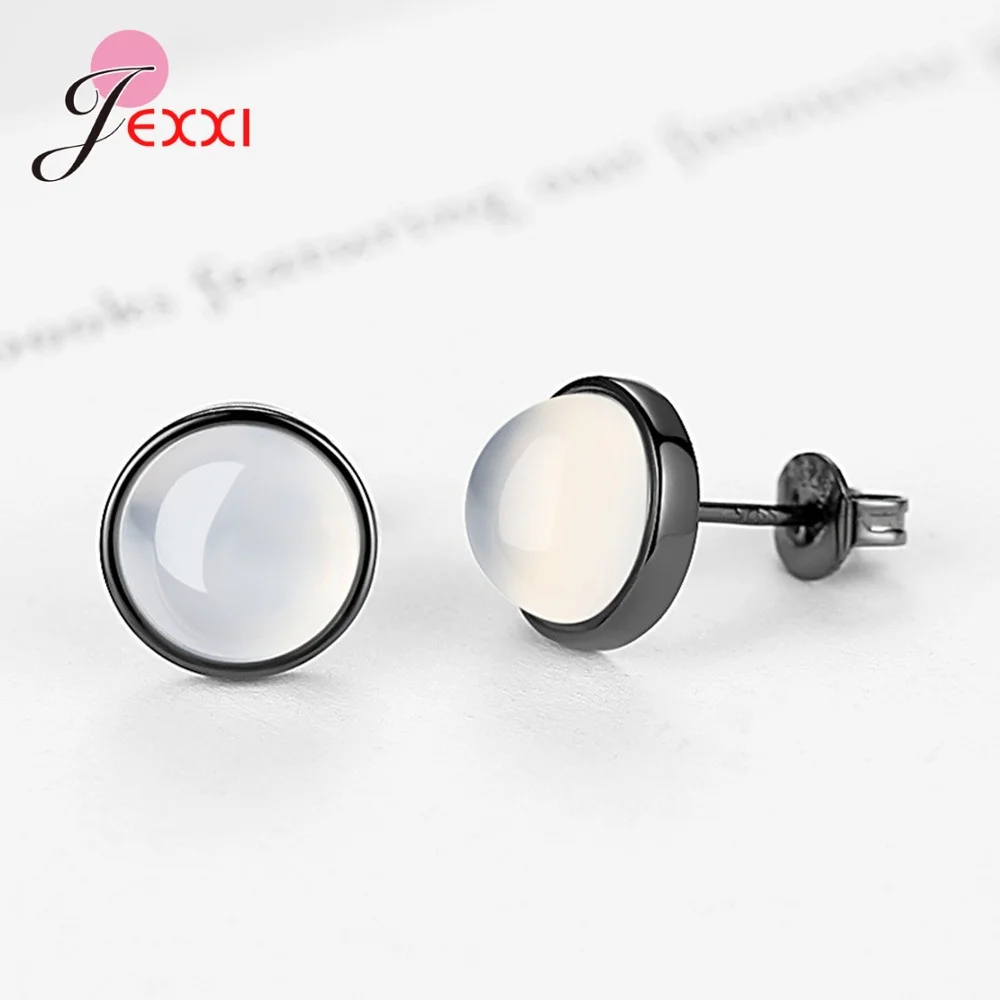 Минималистичные серьги гвоздики для женщин и мужчин украшение ушей из серебра 925