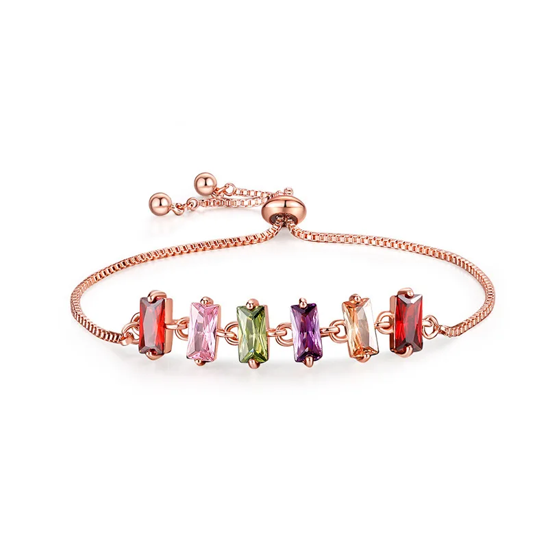 Браслет из серебра 925 пробы с натуральным кристаллом циркония очаровательный