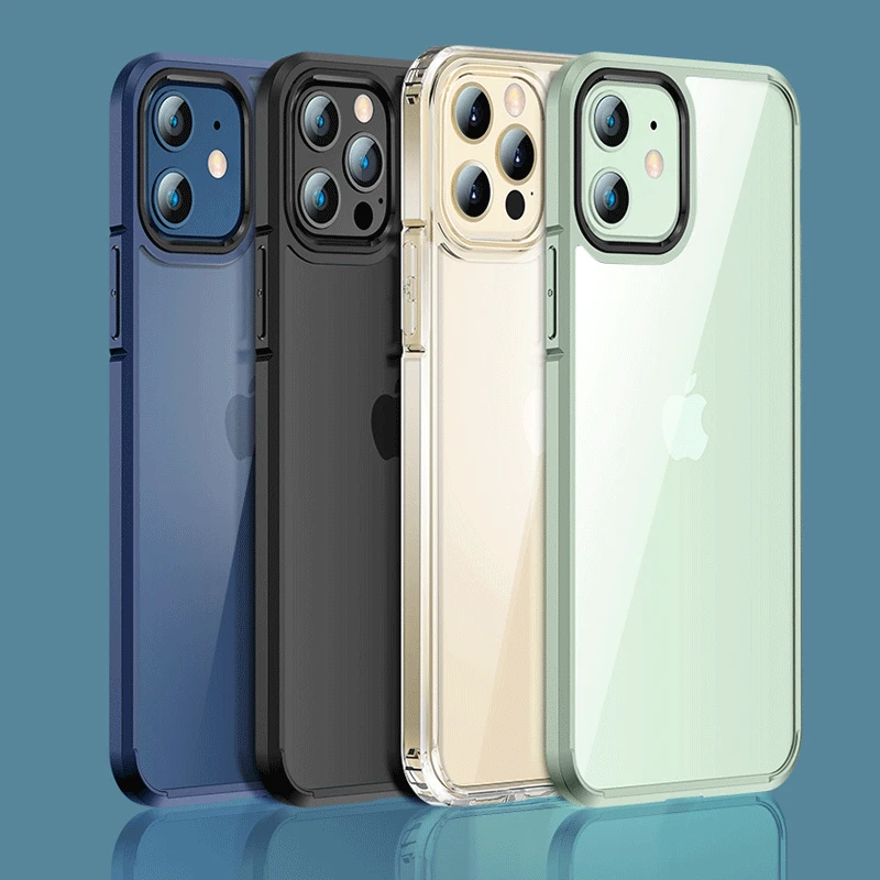 

Luxury Transparent Phone Case For iPhone 12 Pro Max Mini Soft TPU Back View Cover For iPhone 12mini 12Pro Max Cases