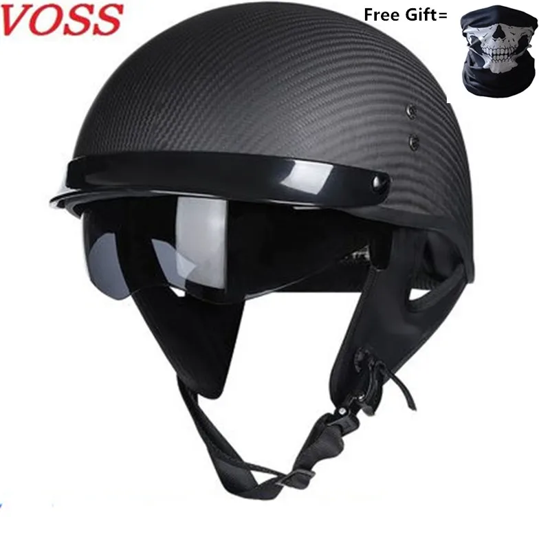 Carbon Fiber Motorcycle Half Face Brand Helmet Motorbike Motorcross Helmet Retro Vintage Jet Helmet Casco Capacete Vespa Helmet