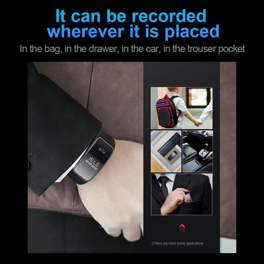 Смарт-браслет аудио Голосовое управление браслет переносной диктофон MP3 голоса