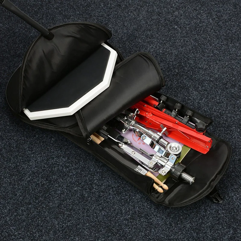 

Black Thick Oxford Cloth Dumb Drum Bag Portable Snare Drum Stick Stick Sheet Music Practice Pad Percussion Accessories