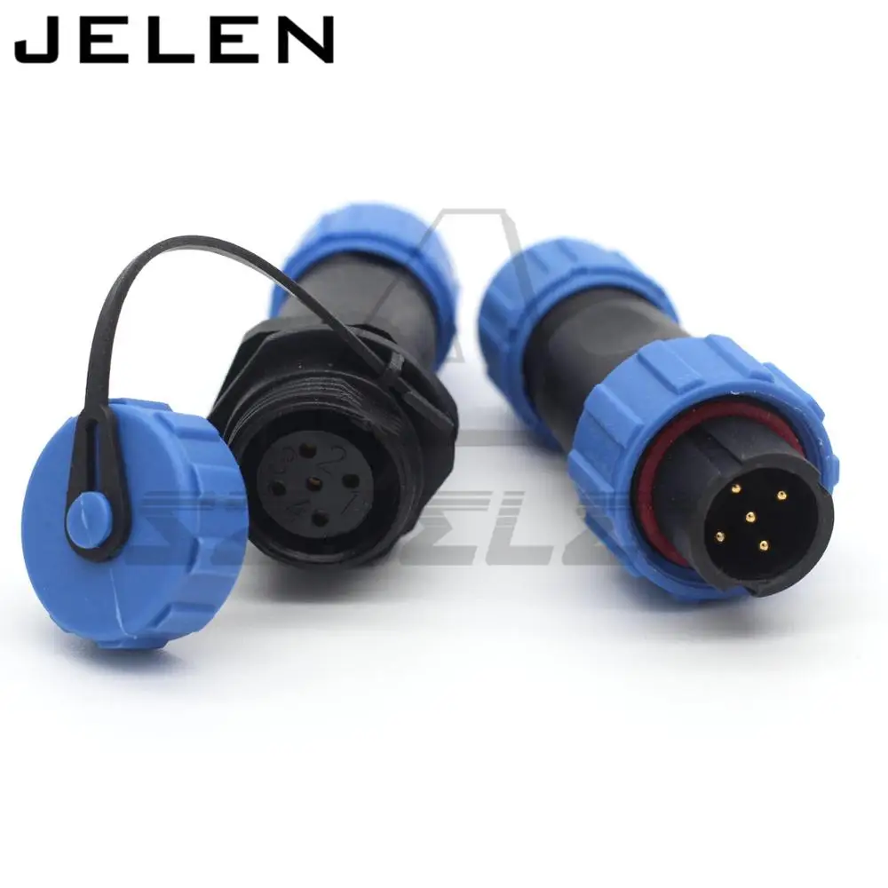 Водонепроницаемый авиационный 5-контактный разъем SP13 док-разъем для кабеля