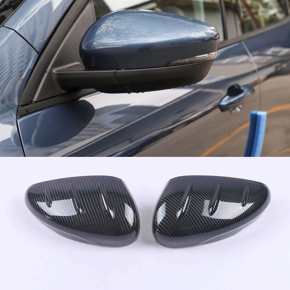 

Carbon Fiber Look Rear View Side Mirror Cover For Ford Escape 2020 2021 2022