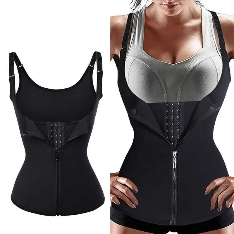 

Women Waist Trainer Slimming Trimmer Belt Tummy Belly Girdle Body Shaper Cincher Corset Zipper Vest Size S-3XL Shaperwear