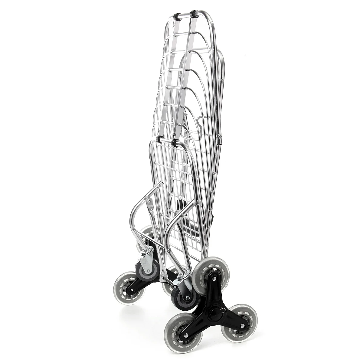 

Shopping Carts Trolley Aluminium Foldable Luggage 8 Wheels Folding Basket Bag With Shopping Bag Oxford Upstairs