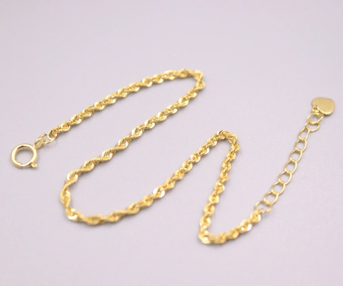 Real 18K Yellow Gold Bracelet Width 6mm 