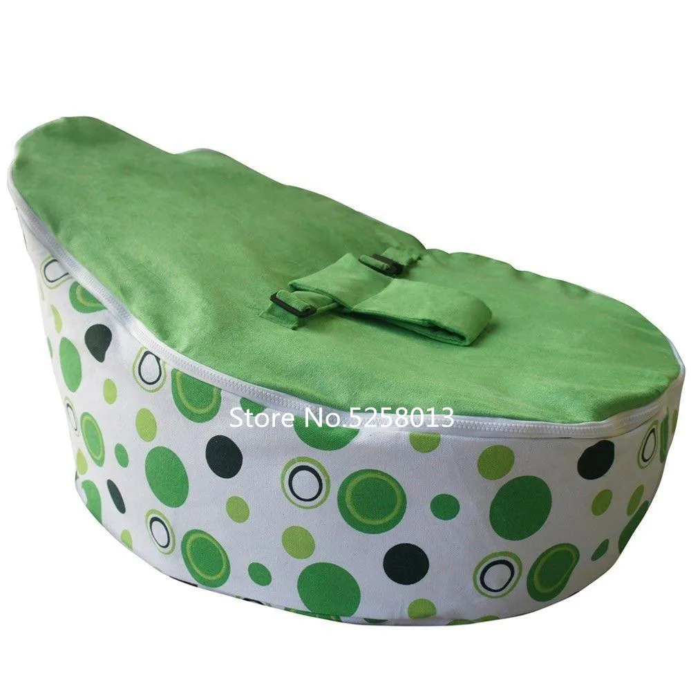 Green dots Красный узор в горошек, удобные детские шапочки, стул, Детская сумка Todler Bean, детское кресло Pod, Детская уютная кровать - Цвет: Green dots