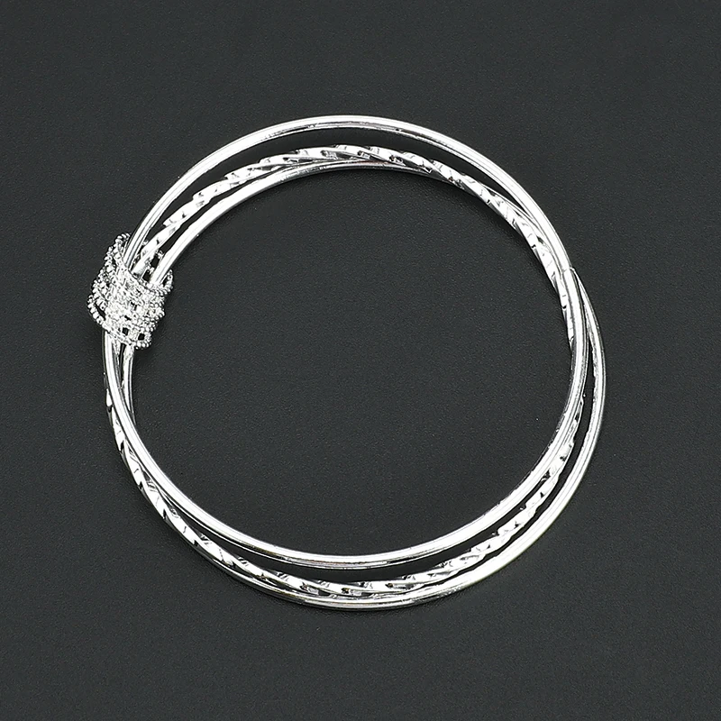 Женский браслет серебряного цвета с Шармами|Браслеты| |