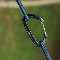 mountaineering caving rock climbing carabiner d shaped safety master screw lock buckle escalade equipement hiking carabiner hot