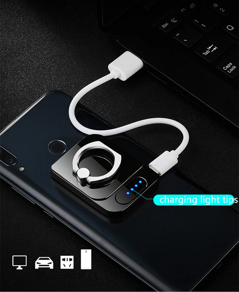Отпечаток пальца USB перезарядка для курения Электрический подарок металлическая зажигалка для бойфренда отца подруги подарок на Рождество