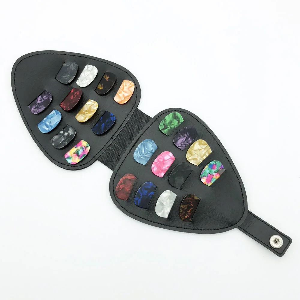 SLOZZ кожаная сумка держатель для гитары бумажник Электрический плектр