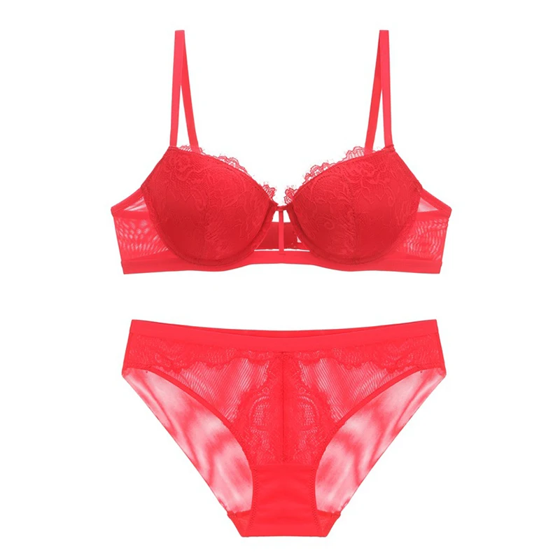 Новинка 2020 сексуальный кружевной бюстгальтер пуш ап с вырезами и трусики женское