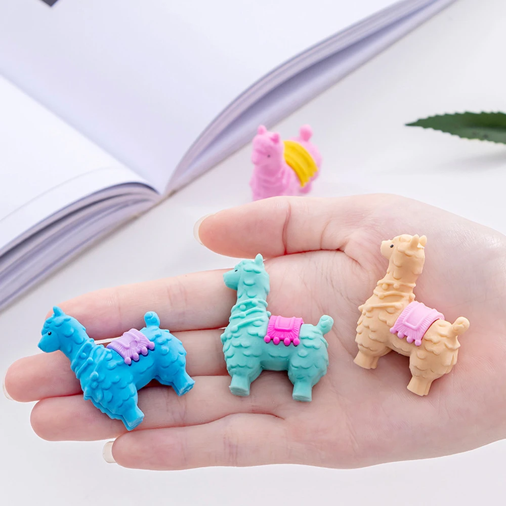 4 шт./компл. Kawaii Мини красочные животные маленькие из альпаки овечий съемный
