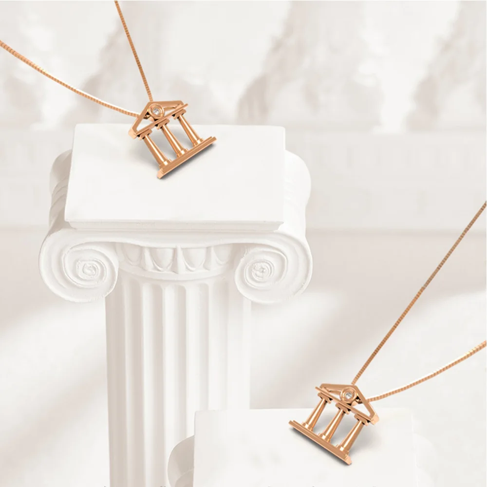 FlipGems 18K розовое золото moissanite бриллиантовое ожерелье женский кулон Женская