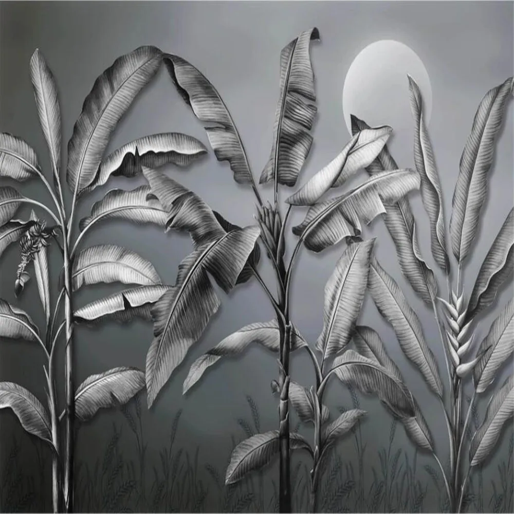 3D-обои Milofi на заказ настенные черно-белые обои в скандинавском стиле с