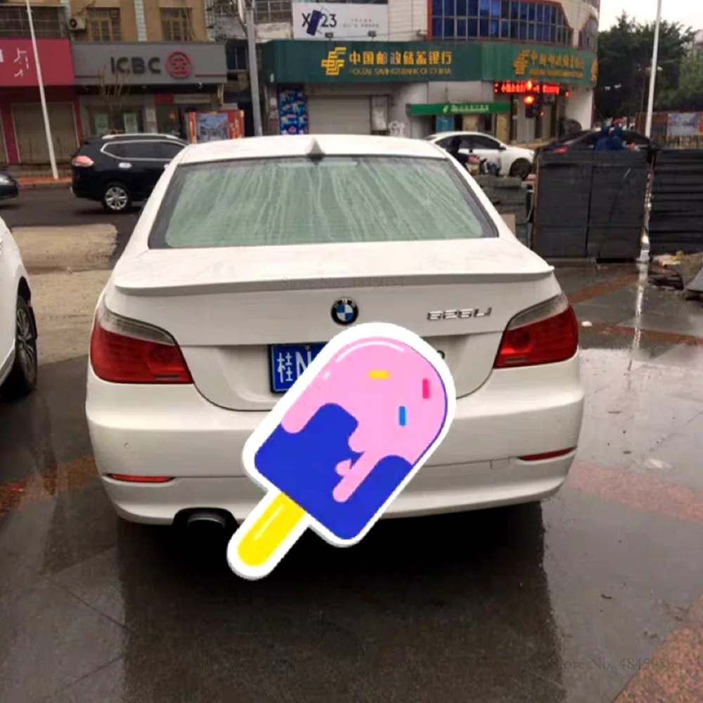 Задний черный спойлер из АБС пластика для BMW 5 серии 520i 523i 525i 530L M5 E60 2004 до