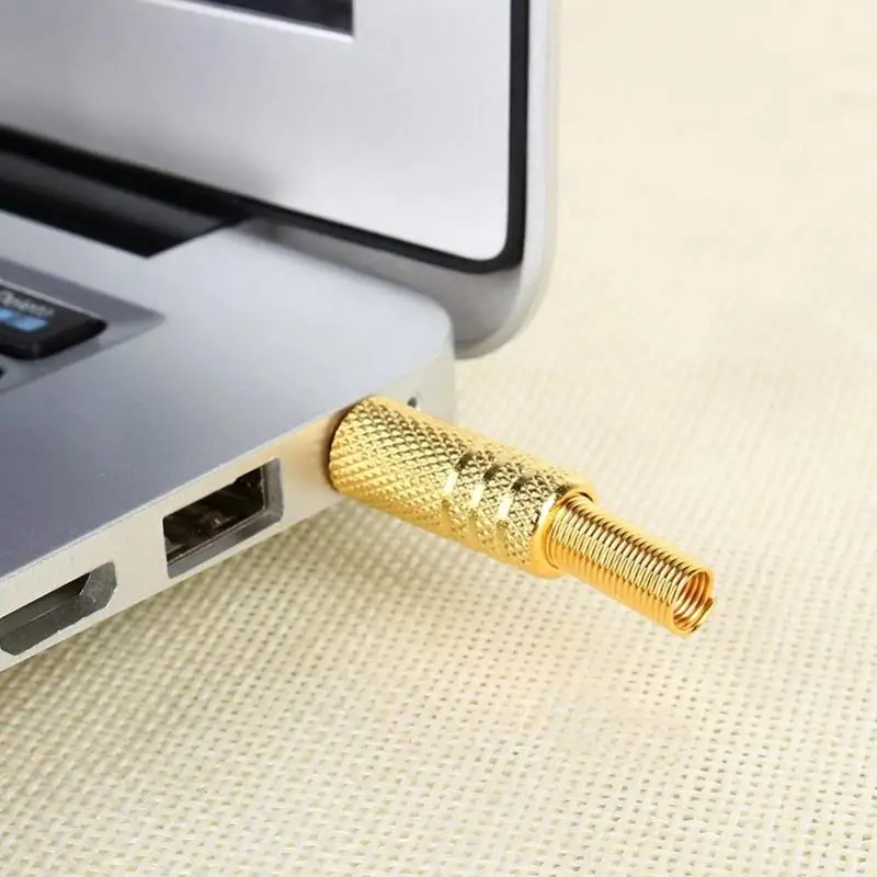 Полностью металлический двухканальный 3 5 стерео штекер мм провод для наушников