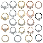 Серьга-гвоздик из латуни для пирсинга, кольцо-кольцо для носа, губ, ушей, ушной хрящ, Daith завитка, ювелирные изделия для пирсинга, 18G 20G, 1 шт.