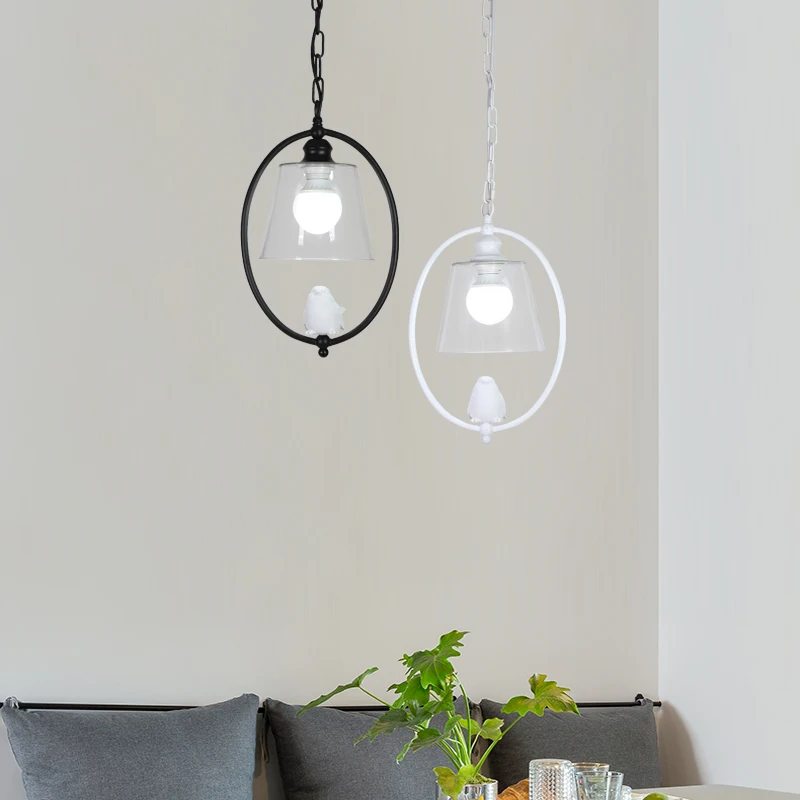 Скандинавский простой винтажный подвесной светильник в виде птиц американский