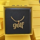 Золотое ожерелье с логотипом GOLF WANG, колье с буквами, ювелирные изделия, уличные модные аксессуары