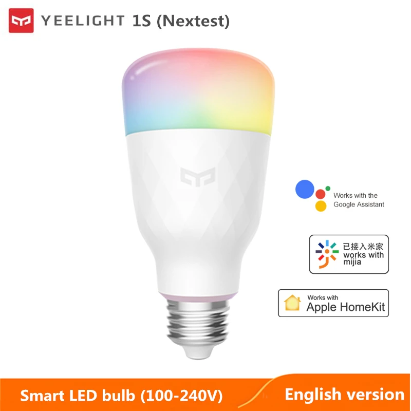 

Умная Светодиодная лампа Nextest yeelight 1S/1SE, цветная лампа для умного дома с Wi-Fi, голосовым управлением, с приложением Xiaomi mijia mihome homekit, 2021
