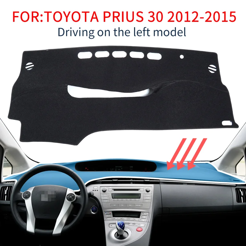 Smabee для Toyota Prius 30 2010~ автомобильный Противоскользящий коврик на приборную панель солнцезащитный коврик аксессуары с покрытием XW30 Противоскользящий - Название цвета: Prius 30 MAT USA