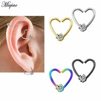 miqiao nose ring daith piercing oreja jewelry heart ear tragus earrings piercing helix piercing gift