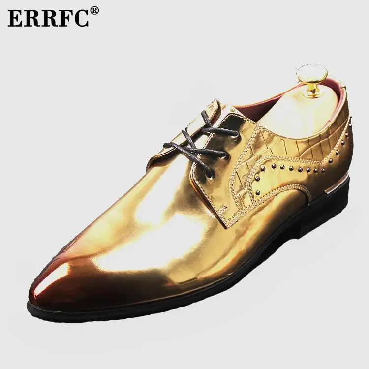 Туфли дерби мужские классические роскошные модные туфли из искусственной кожи