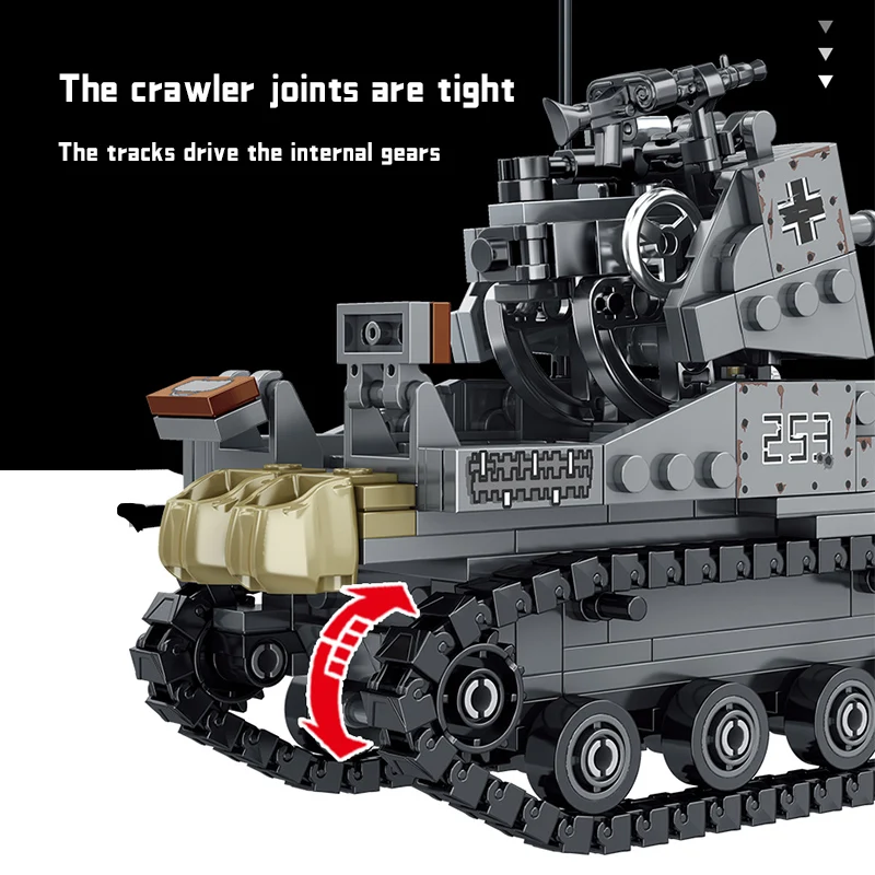 Военный кирпич SY танк строительные блоки Вторая мировая война немецкий Мардер