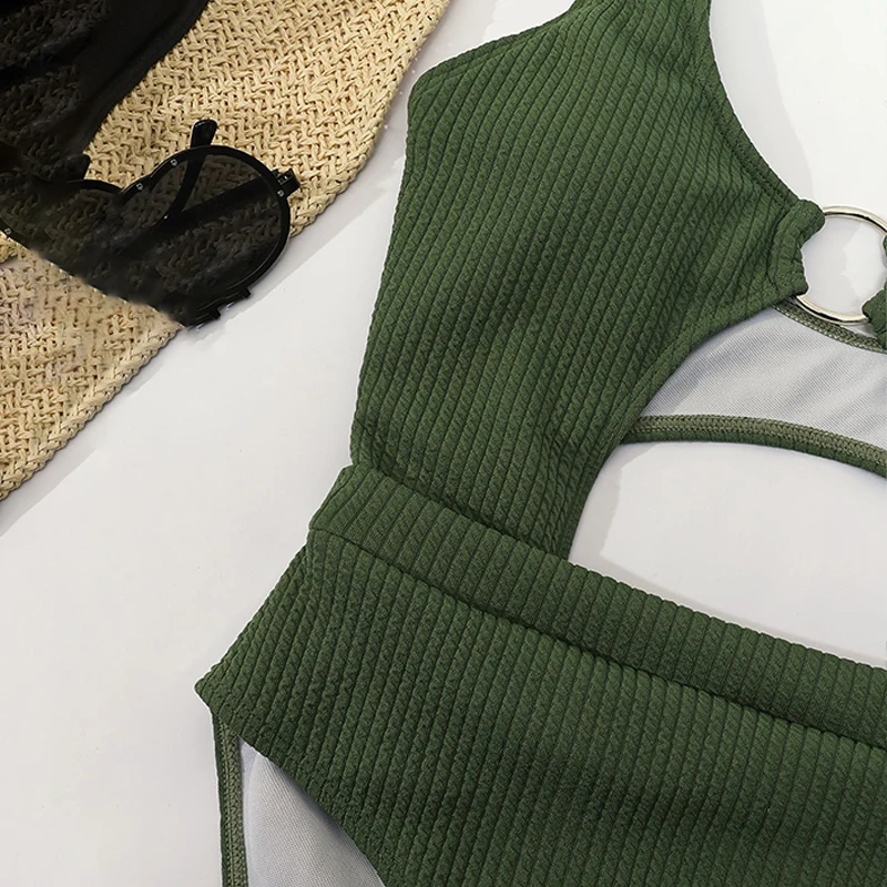 Соблазнительный купальник-бикини женский купальный костюм цельный ажурный