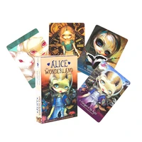alice wonderland oracle cards deck mysterious guidance divination fate tarot cards board game for family kids game