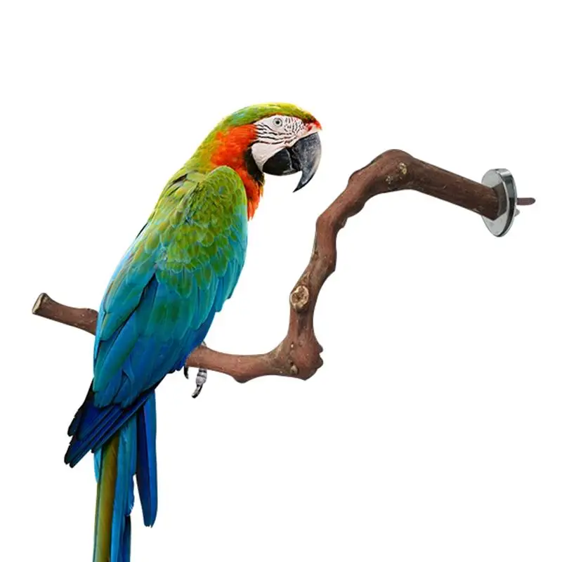 1 Piece Pet Parrot Bird Standing Wood Pole Bird Cockatiel Hanging Perches Parakeet Bite Claw Grinding Toy Birds Cage Accessories