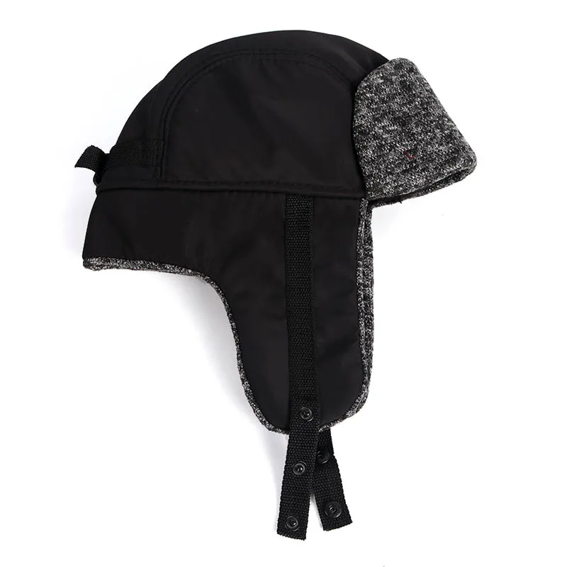 Winter ushanka Russian fur Wool hat Bomber Men Dad Hats Ushanka pilot Aviation Gorro Ruso earflaps russian Cap Ear Flap