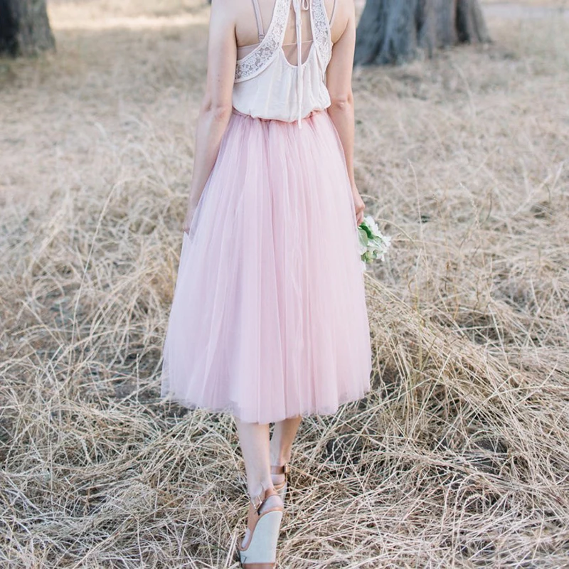 Женская фатиновая юбка на заказ длинная розовая макси с эластичной высокой