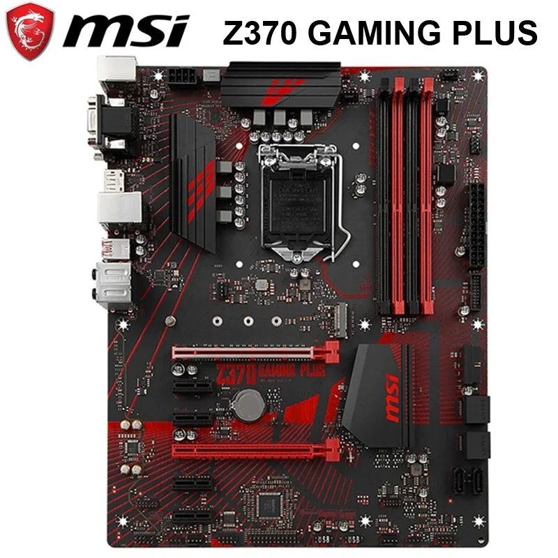 Günstig MSI Z370 GAMING PLUS Motherboard LGA 1151 DDR4 M.2 SATA III Intel Z370 Desktop Core I7/i5/i3 1151 DDR4 Verwendet MSI Z370 Mainboard