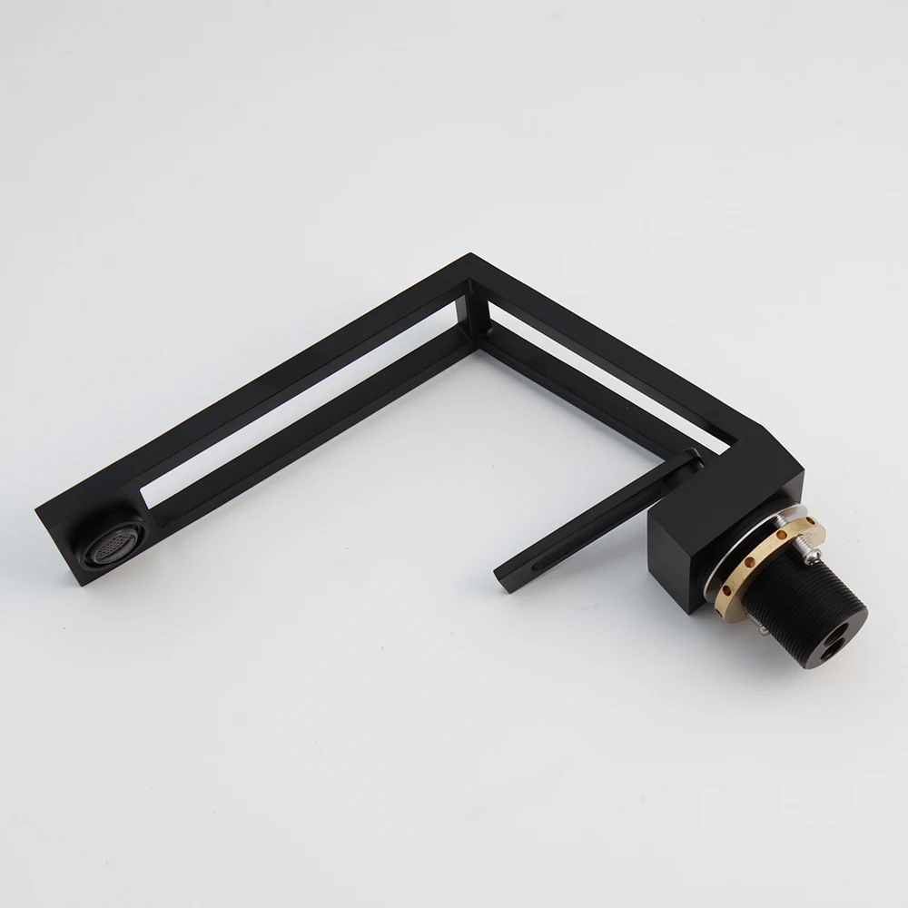 KEMAIDI Matte Black Bathroom Basin Sink Faucets Brass Deck Monuted Newly Unique Design Hot &amp Cold Water Mixer Tap Faucet |