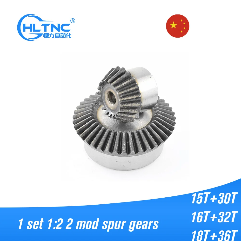 1 шт. 2M mod15T + 30T 16T 32T 18T 36T зубчатые конические шестерни 90 градусов 1:2 с ЧПУ|Передачи| |