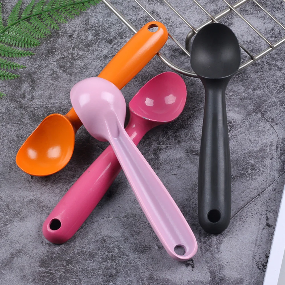 

Aluminum Alloy Ice Cream Scoop Spoon Ice Cream Digging Spoon for Home Cafe Restaurant (Black)