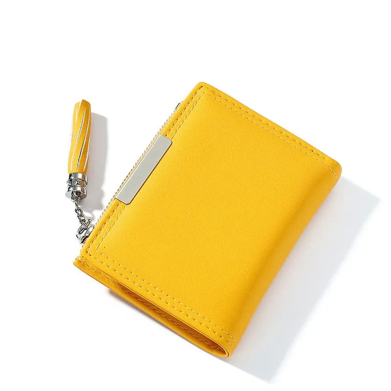 

Vintage Women Wallet Small Zipper Coin Purse Leather Female Wallet Short Brand Designer Tassel Women Purse Ladies Card Holders